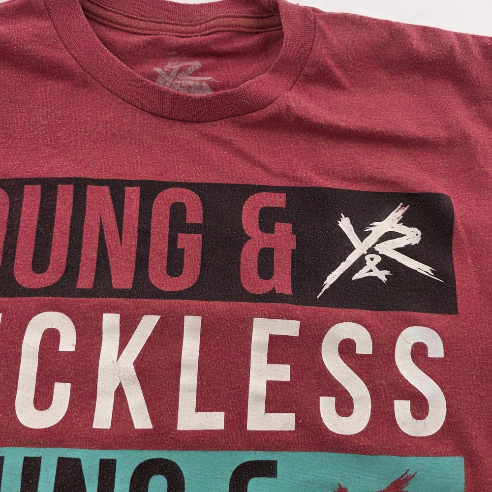 Young & Reckless Men’s Red Graphic Tee T-Shirt Large Y&R Logo Streetwear Casual‎ - Picture 7 of 16